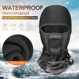 Ski Balaclava Winter Riding Mask Helmet Head Cap - Windproof, Waterproof, Breathable Dt2360 Waterproof & Windproof + Free Size 4ea