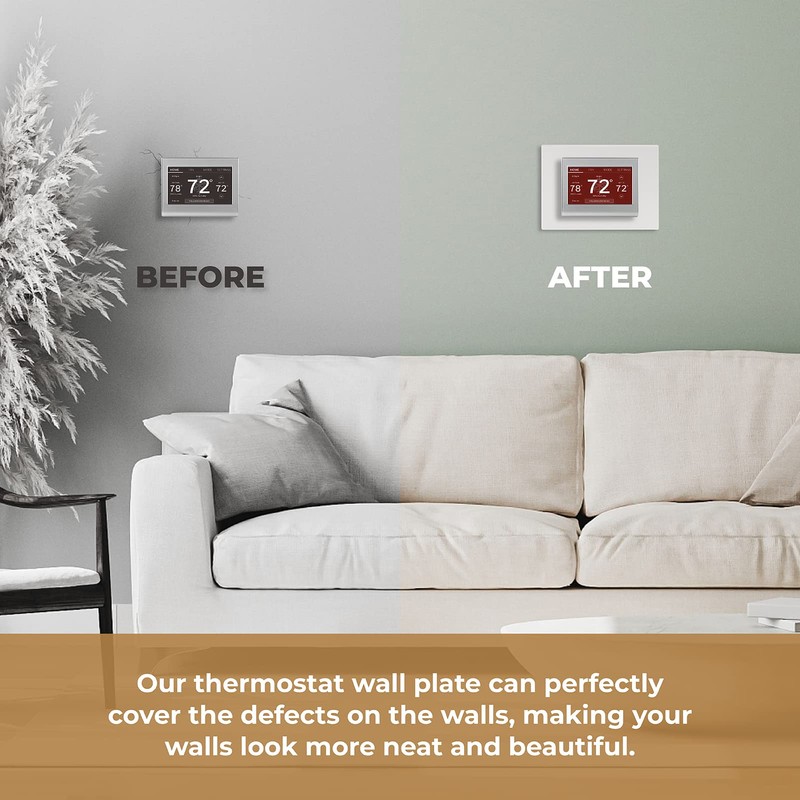 ANTOBLE Thermostat Wall Plate Backplate THP2400A1027W White Coverplate Assembly Compatible