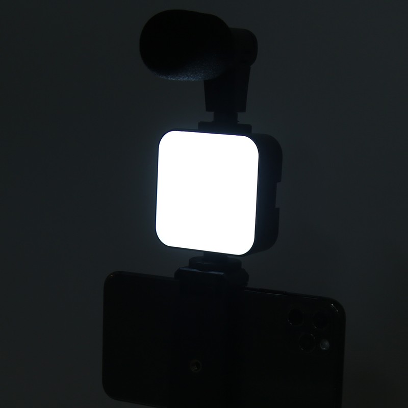 Smartphone Video Kit Tripod Mobile Phone Clip Fill Light Microphone