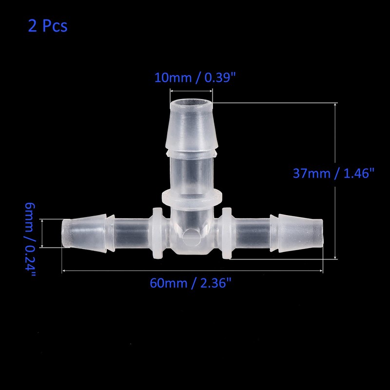 M METERXITY Pack of 2 Barbed Hose Connectors - 6