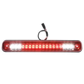 A ABSOPRO LED Third 3rd Brake High Mount Stop Light Brake Tail Cargo Light for Chevy Silverado 1994-1998 Chrome Tone Housing Red Lens