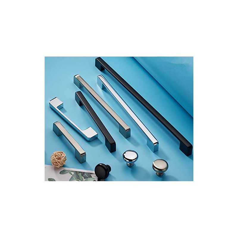 Zinc Alloy Matt Black Handle Cabinet Door Handles and Pulls