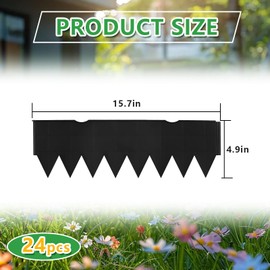 6 Pack 16 Inch Square Planting Rings Edging Moisture Retention and Protecting Plants & Vegetables 4.92-Inch Deep Watering,