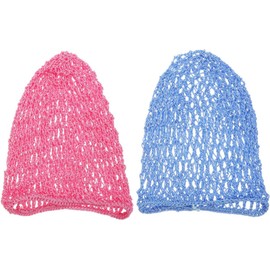 CALLARON Redecilla Pelo de Poliéster para Mujer, 2piezas, Gorro de Ganchillo Delicado y Cómodo para Dormir y Proteger el Cabello Largo