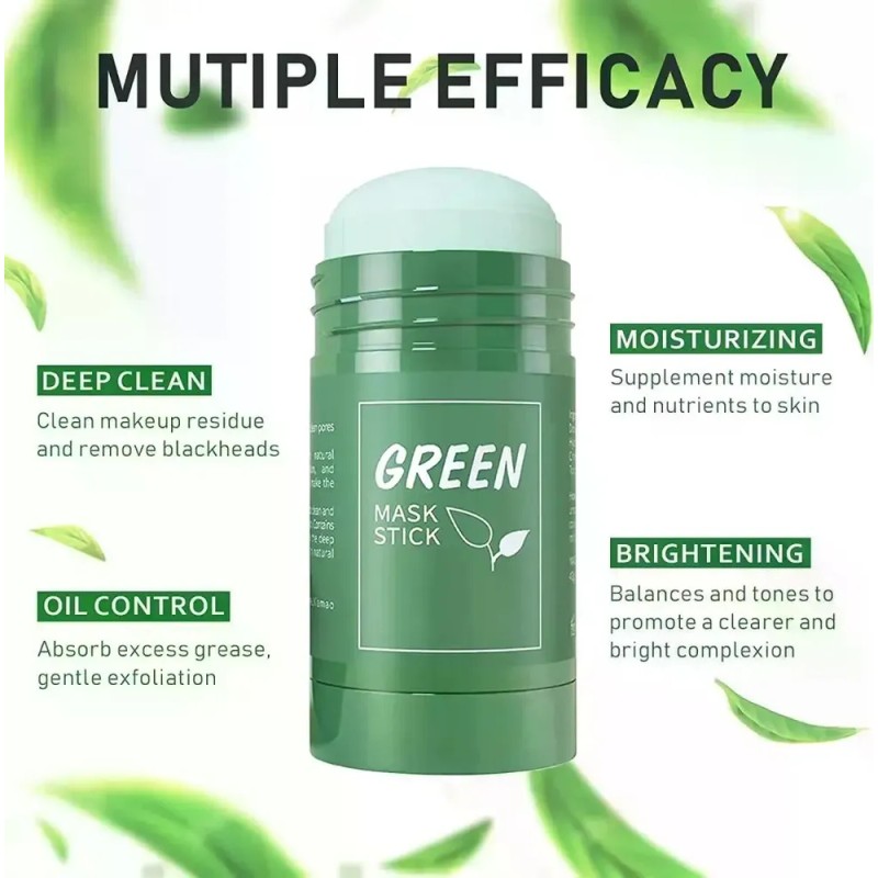 Mascarilla En Barra De Té Verde Para El Rostro, Paquete