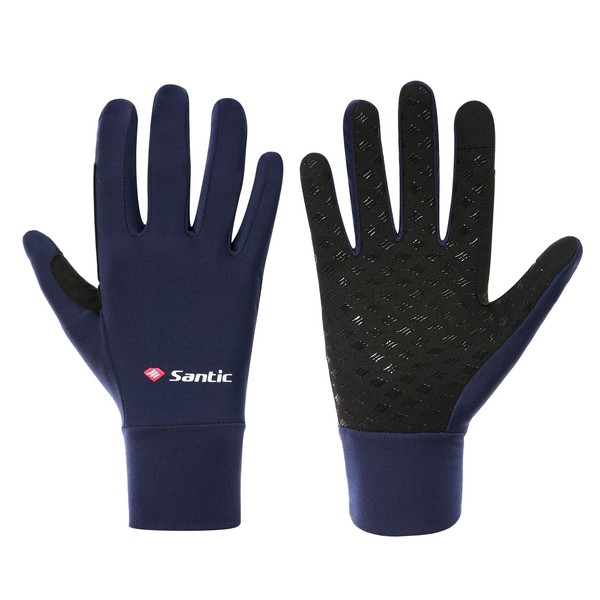Santic Cycling Gloves for Men Winter Full Finger Thermal Cycle Gloves Touch Screen