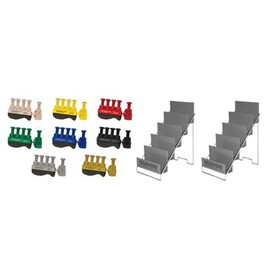 Digi-Flex Thumb - Set Of 8 (1 Each: Tan, Yellow, Red, Green, Blue, Black, Silver, Gold), With 2 Metal Stands - 10-3787