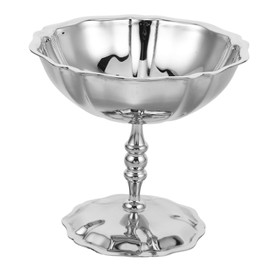 iplusmile Ice Cream Bowl Footed Ice Cream Bowls Small Dessert Bowls Desert Cups Metal Ice Cream Cup Ice Cream Serving Bowl Ice Cream High Footed Cup Stainless Steel Silver