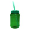 Termo Cilindro Jar Reusable Termo Neón Popote 50 Piezas 500ml