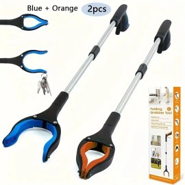 GITG 2 PCS 33" Grabber Reacher Tool Reacher Grabber Pickup Tool ( 1 Blue 1 Orange)