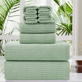 Juego de 8 toallas de baño de gran tamaño, 2 toallas de baño extragrandes, 2 toallas de mano, 4 toallas de baño, 600 gm, suaves, altamente