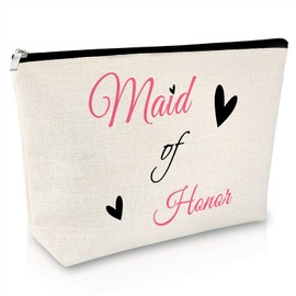 Bridesmaids Gifts Bridesmaids Proposal Gift Makeup Bag Bridal Shower Party Gift for Bridesmaids Maid of Honor Gifts Cosmetic Bag Wedding Gifts Bachelorette Gifts for Bridesmaid Makeup Pouch