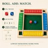 OANM studio Shut The Box Game, 4 Player Wooden Square