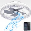 Baycnic Ceiling Fans,Low Profile Ceiling Fan with Light,Flush Mount Ceiling