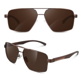 WEAROYO Classic Al-Mg Alloy Pilot Polarized Sunglasses Men Womens Military Style UV400 Protection