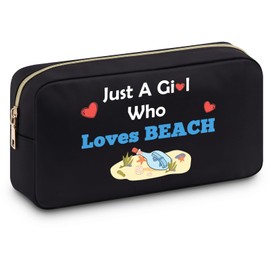 Beach Lover Gift for Women Makeup Bag Beach Themed Gifts Summer Beach Gift for Beach Lover Travel Vacation Gift for Friend Daughter Weekend Gift Funny Sea Lovers Birthday Christmas Graduation Gift