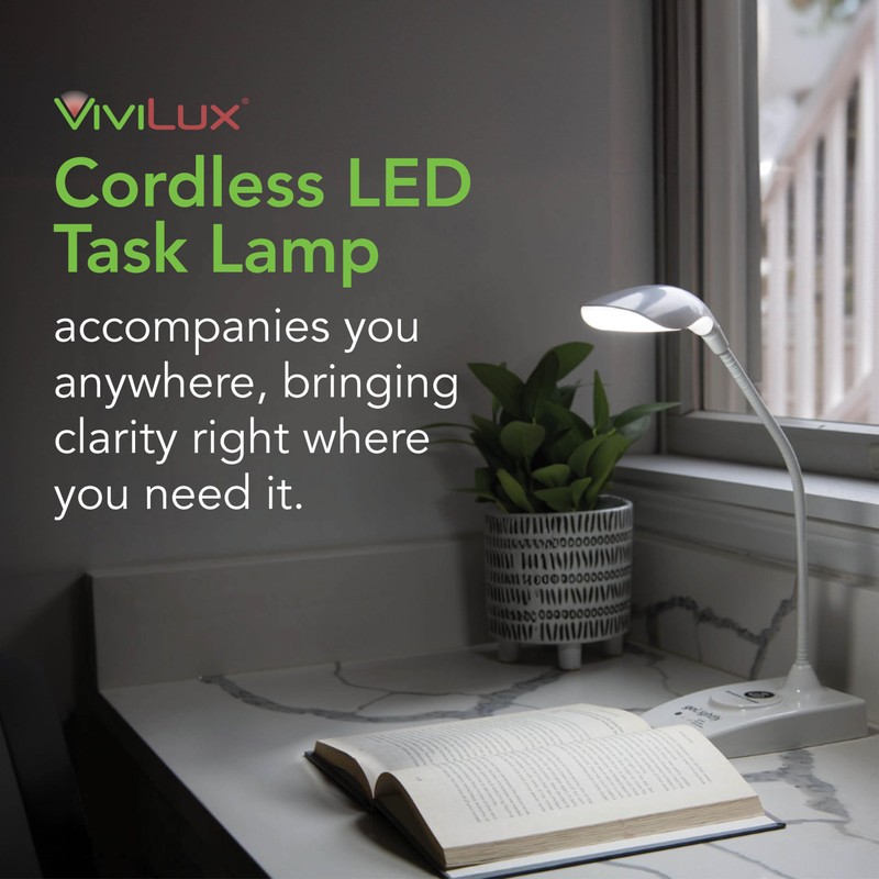 goLightly by ViviLux LED Rechargeable Desk Lamp with Wireless Charging