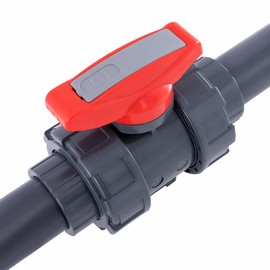 2 Way PVC Union Ball Valve 3/4" 1" 1 1/4" 1 1/2" 2" Water System Ball Valve with Full Port PVC Ball Valve Solvent Connection. With Full Port, PVC Fitting Coupling Pipe Connection（3/4"）