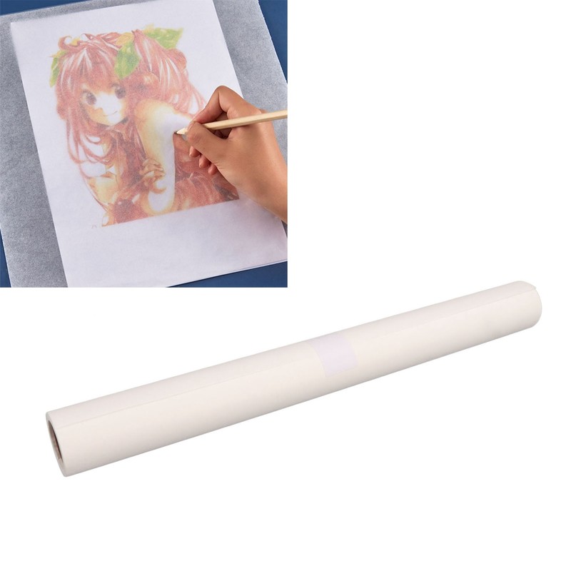 18in 44cm Wide Tracing Paper Roll White High Transparency Clear