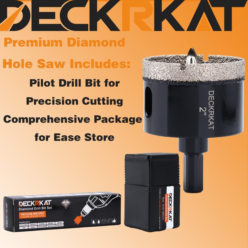 2 Inch Diamond Hole-Saw Bits with Pilot Drill Bit -