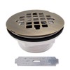 Westbrass D206P-06 2" No-Caulk PVC Compression Shower Drain with 4-1/4"
