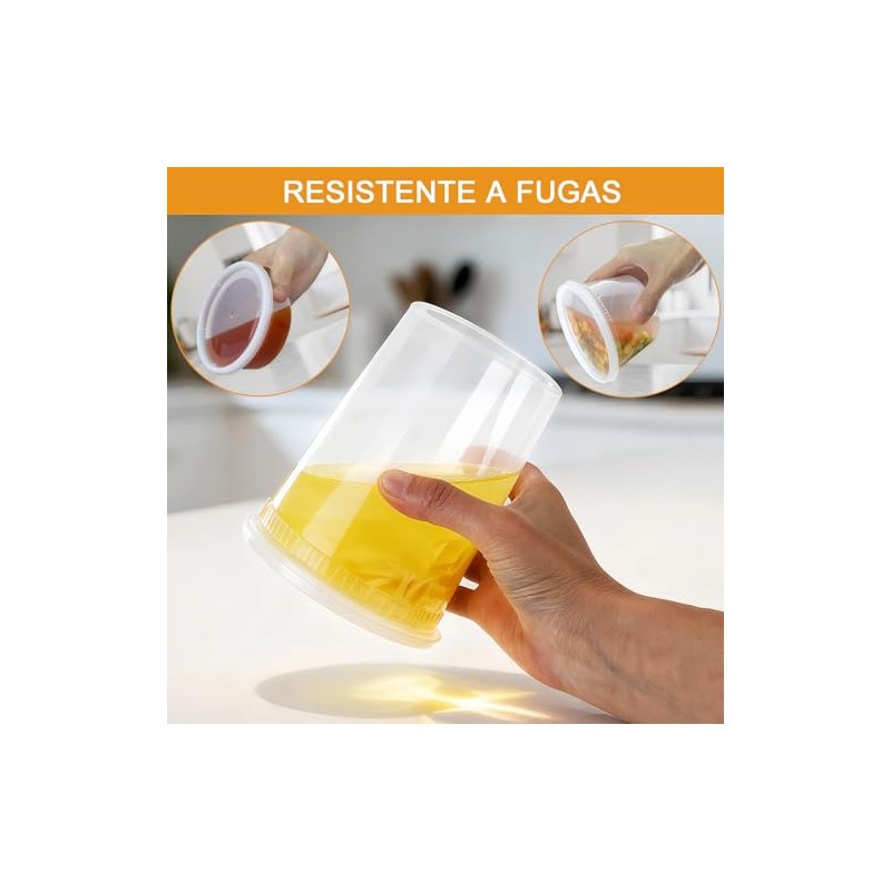 JEECOLI Juego de 60 Tuppers para Comida con Tapas Herméticas