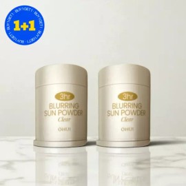 OHUI [1+1] 오휘 3HR 블러링 밀착 선 파우더 01호 클리어 20g 2개 [1+1] OHUI 3HR Blurring Tightening Sun Powder 01 Clear 20g 2pcs