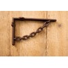 4 Cast Iron Rustic Chain Brackets Braces Bookshelf Brackets