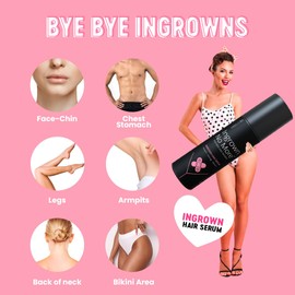 Miss Cire Ingrown Hair Prevention - For Women and Men - Ingrown Hair, Razor Bump, and Dark Spot Protection Treatment - Ideal After Waxing or Shaving - Ingrown No More Serum.