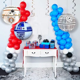 NINOSTAR Galactic Inflatable Balls Set - Room Decoration, Birthday Party Theme Decoration Party
