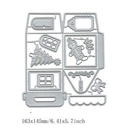 Christmas Metal Stencils Tree Door Merry Christmas Candy Gift Box Cutting Dies DIY Scrapbooking Photo Album Decorative Embossing Paper Cards