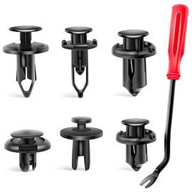 Nilight 240PCS Car Retainer Clips Fastener Remover 6.3mm 8mm 9mm 10mm Expansion Screws Replacement Kit Bumper Push Rivet Clips for GM Ford Toyota Honda Chrysler Bonus Fastener Remover 2 Years Warranty