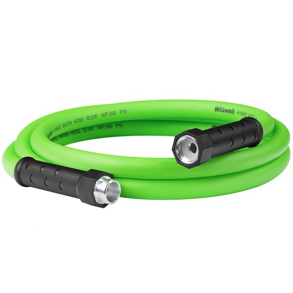 WILAWELS 10 FT x 5/8″ Garden Hose, Short Lightweight Flexible