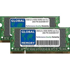 8GB (2 x 4GB) DDR2 667/800MHz 200-PIN SODIMM MEMORY RAM KIT COMPATIBLE WITH LAPTOPS/NOTEBOOKS
