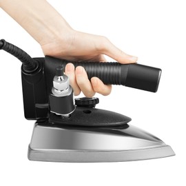 1200W Industrial Electric Steam Iron with 0.79-Gallon Water Tank, Adjustable Temperature, Dual Steam & Dry Ironing, Heavy-Duty Titanium-Plated Soleplate for Professional Garment Care