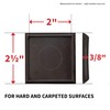 SoftTouch 4653395N Furniture Caster Cups Square for Carpet or Durable