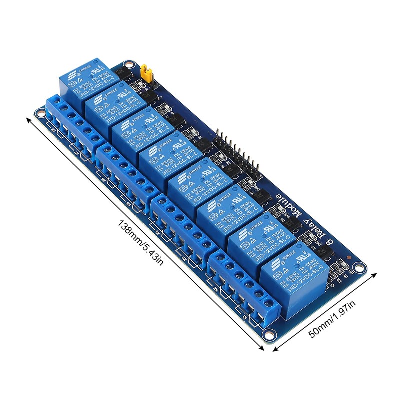 Diitao 2Pcs 8 Channel Relay Module 12V Expansion Plate Load