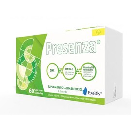 Presenza: Triptófano, Omega 3 (EPA 763.88 mg, DHA 250.00 mg), Vitaminas y Minerales