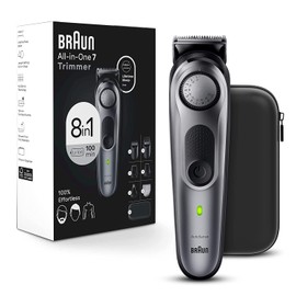 Braun Braun All-in-One Style Kit Series 7 7410, 8-in-1 Trimmer for Men with Beard Trimmer, Body Trimmer for Manscaping, Hair Clippers & More, Sharpest Blade, 40 Length Settings, Waterproof