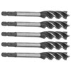 5Pcs Woodworking Drill Bit Metal Hole Saw Auger Bit 4‑Fulte