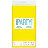 Unique 35596 Plastic Tablecloth-2.74 m x 1.37 m-Neon Yellow