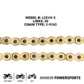 NICHE Gold 428 X-Ring Chain 88 Links With Connecting Master Link