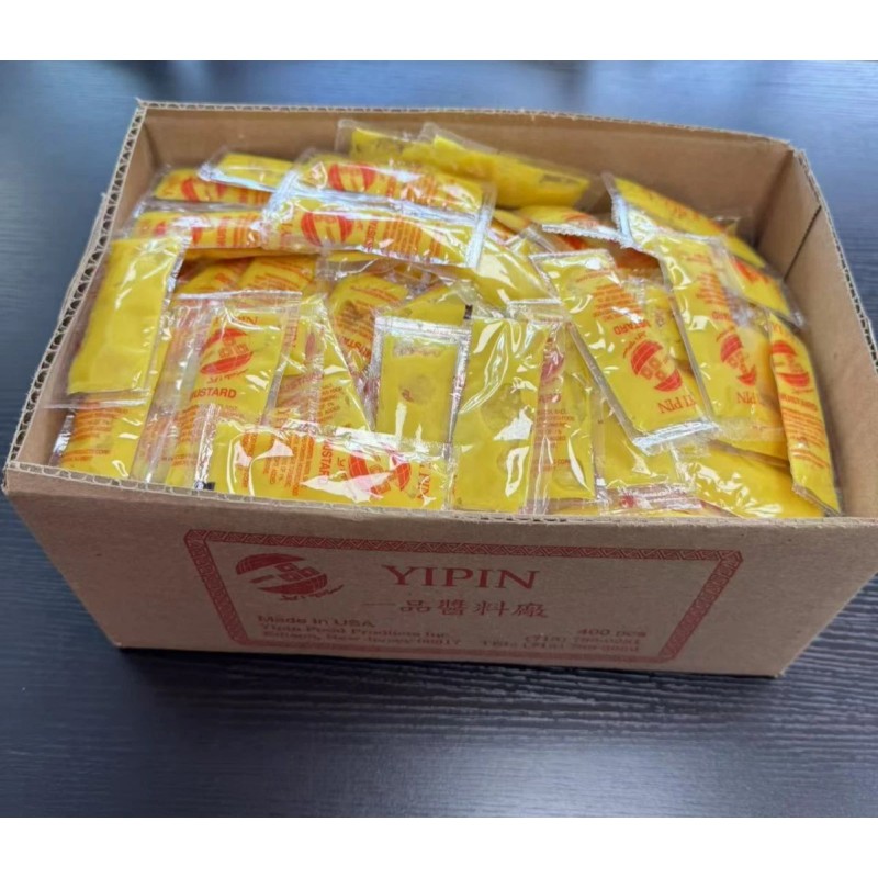 Yi Pin Chinese Mustard Sauce ,400 Packs/Case ~Gluten Free No