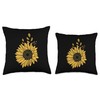 Smarty Pants Designs Sunflower, Flower Graphic Inspirational Summer Throw Pillow,