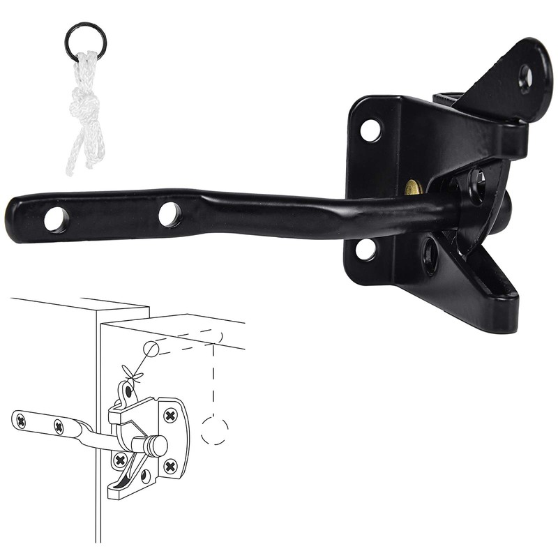 Heavy Duty Gate Hardware Kit,with Self Locking Gate Latch,2 PCS