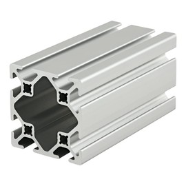 8020, 2020, 10 Series 2 Inch x 2 Inch T-Slotted Aluminum Extrusion DIY Extruded 80/20 Linear Slot Bar Rail (18" Long, Smooth, Clear Anodize)