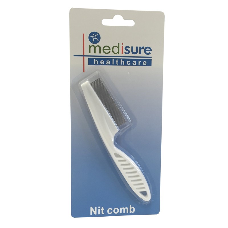 MEDISURE DURABLE EFFECTIVE SMALL HANDLE FLEA LICE FINE METAL TOOTH