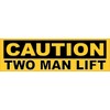 StickerTalk Caution Two Man Lift Vinyl Sticker, 10 inches by