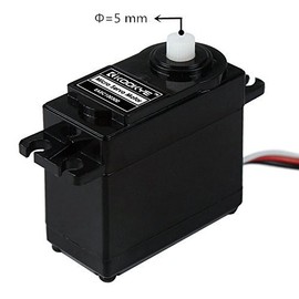 KOOKYE 1PCS Mini Servo Motor 360 Degree Continuous Rotation w/Servo Horn Set (Arm, X, Wheel, Star) for RC Car Robot Helicopter Airplane Model