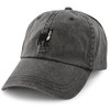 Chowdaheadz Mini Boston Terrier Washed Dad Hat Charcoal